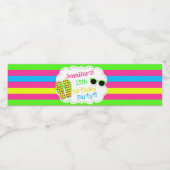 Teenslippers en Zonnebril Beach Party Fun Water Waterfles Etiket (Enkel label)