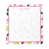 Teenslippers en zonnebrillen Notitieblok (Voorkant)