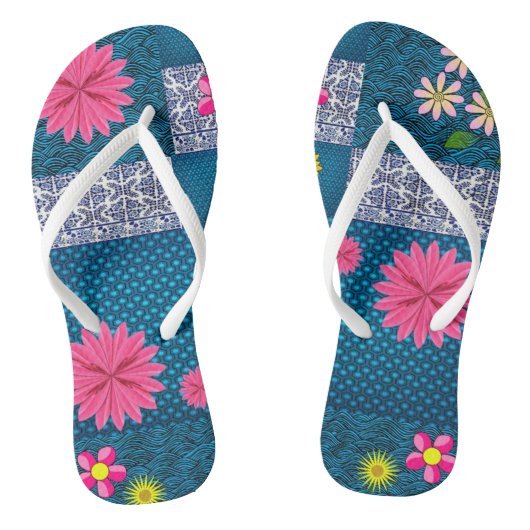 Teenslippers Floral (Voetbed)