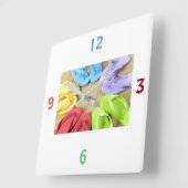 ***TEENSLIPPERS GALORE*** CLOCK VIERKANTE KLOK (Hoek)