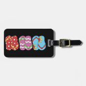 teenslippers gepersonaliseerd bagagelabel (Voorkant horizontaal)