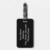 teenslippers gepersonaliseerd bagagelabel (Achterkant verticaal)