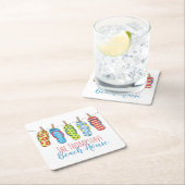 Teenslippers Gepersonaliseerd Whimsical Beach Hous Kartonnen Onderzetters (Insitu)