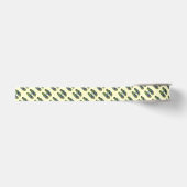 Teenslippers (groen n geel) grosgrain lint (Voorkant)