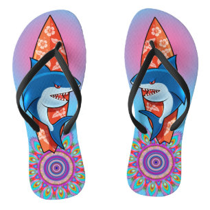 Teenslippers Haai surf hippy boho