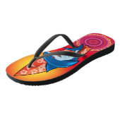 Teenslippers Haai surf hippy boho Reds (Schuin)