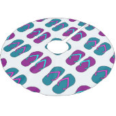 Teenslippers: Helder Wit . Kerstboom Rok (Gekanteld)