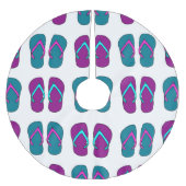 Teenslippers: Helder Wit . Kerstboom Rok (Voorkant)