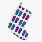 Teenslippers: Helder Wit . Kleine Kerstsok (Voorkant (Hangend))