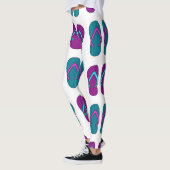 Teenslippers: Helder Wit . Leggings (Links)