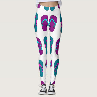 Teenslippers: Helder Wit . Leggings