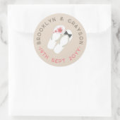 Teenslippers Hibiscus Beach Wedding Sticker (Tas)
