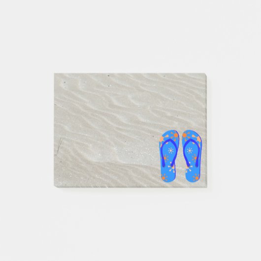 teenslippers in de zand post-it® notes (Voorkant)