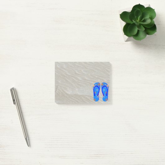 teenslippers in de zand post-it® notes (Kantoor)
