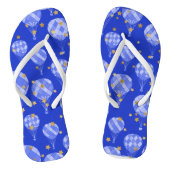 Teenslippers in een blauw, luchtballonontwerp (Voetbed)