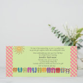 teenslippers in een Row-uitnodiging Kaart (Staand voorkant)