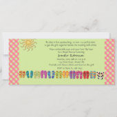 teenslippers in een Row-uitnodiging Kaart (Voorkant)