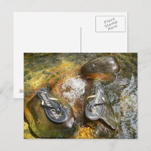 Teenslippers in het voorjaar briefkaart (Voorkant / Achterkant)