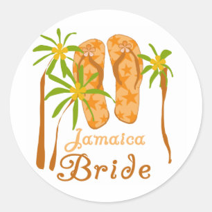 Teenslippers Jamaica Bride Ronde Sticker