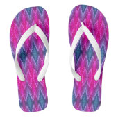 Teenslippers - Kaleidoscoop in roze en blauw (Voetbed)