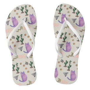 Teenslippers Kat Vis Cactus Paws Meow