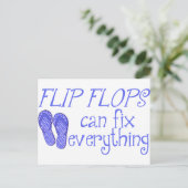 Teenslippers kunnen alles oplossen briefkaart (Staand voorkant)