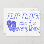 Teenslippers kunnen alles oplossen briefkaart (Voorkant / Achterkant)