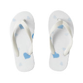 teenslippers met blauwe harten (Voetbed)