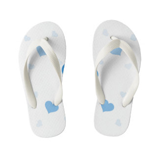 teenslippers met blauwe harten