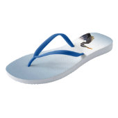 Teenslippers met blauwe herten (Schuin)