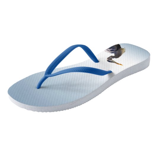 Teenslippers met blauwe herten (Schuin)