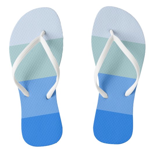 Teenslippers met blauwe strepen (Voetbed)