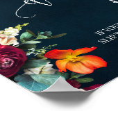 Teenslippers met dansende voeten Wijnse marineverb Poster (Hoek)