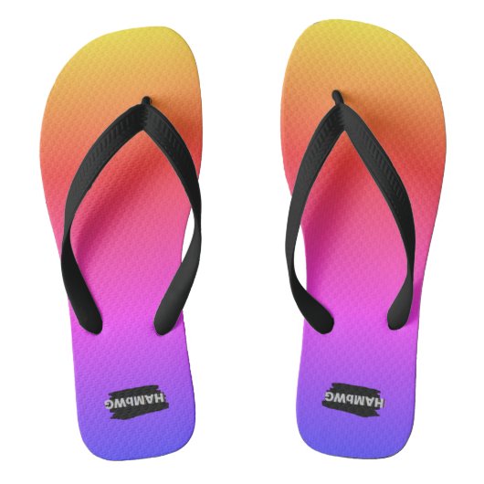 Teenslippers met een ontwerp voor verloopregenboog (Voetbed)