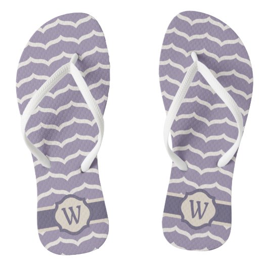 Teenslippers met florerende zigzag (Voetbed)