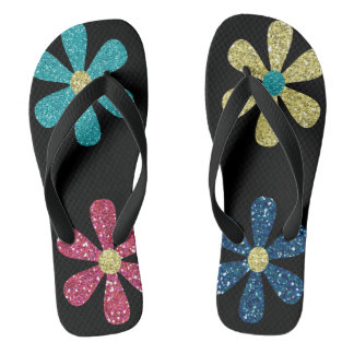 teenslippers met glitterbloem voor vrouwen