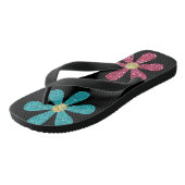 teenslippers met glitterbloem voor vrouwen (Schuin)