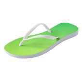 Teenslippers met groen scherm (Schuin)