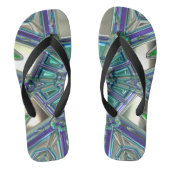 Teenslippers met groene kristal (Voetbed)