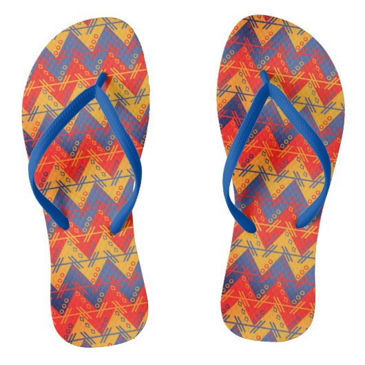 Teenslippers met kleurrijk aztec-patroon (Voetbed)