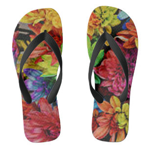 Teenslippers met meerdere kleuren van de Floral-Wi