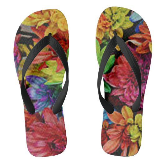 Teenslippers met meerdere kleuren van de Floral-Wi (Voetbed)