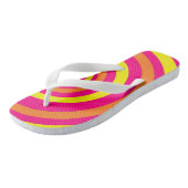 Teenslippers met opgerold Oranje en geel design (Schuin)