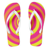 Teenslippers met opgerold Oranje en geel design (Voetbed)