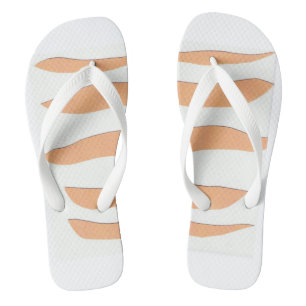 Teenslippers met Oranje tijgerstrepen