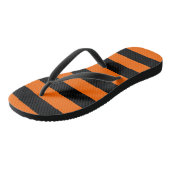 Teenslippers met Oranje/zwarte strepen (Schuin)
