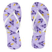 Teenslippers met Paarse Retro Rocket (Voetbed)