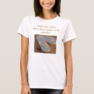 Teenslippers met parels t-shirt