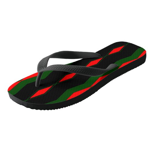 Teenslippers met rode diamanten (Schuin)