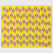 Teenslippers met rode en witte strepen cadeaupapier (Vlak)